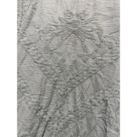 Woven Heart Sage Green Kimono Coverup textured embroidered One Size - Picture 2 of 7